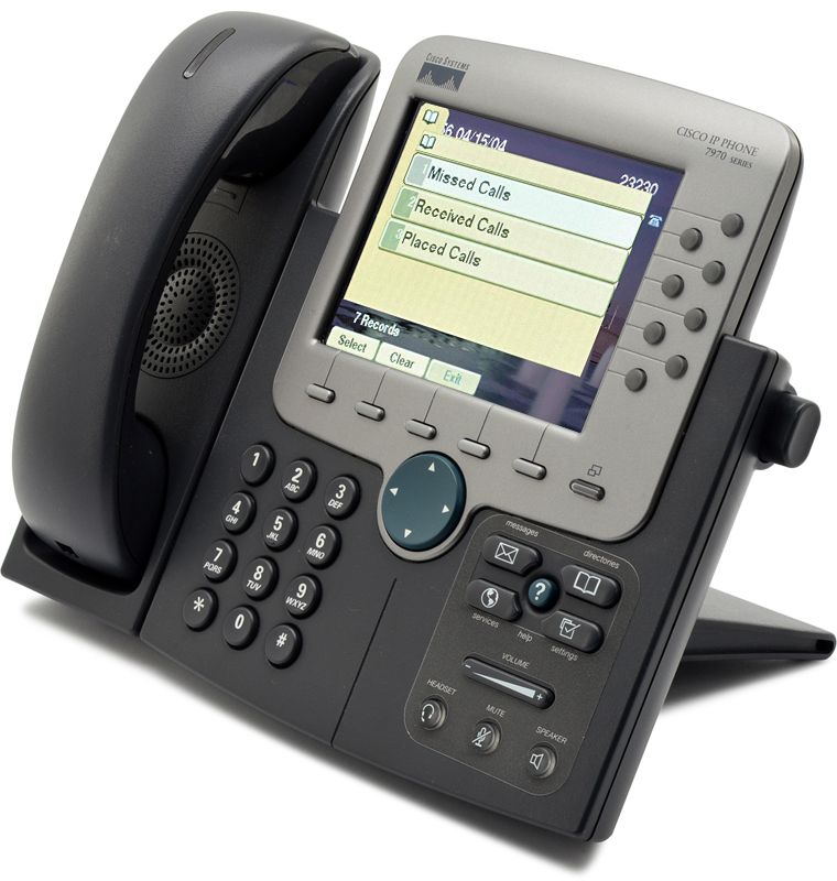Cisco CP-7970G Charcoal IP Color Display Speakerphone - Grade A Refurbished - Cisco Systems Inc. refurbished available on PCLiquidations
