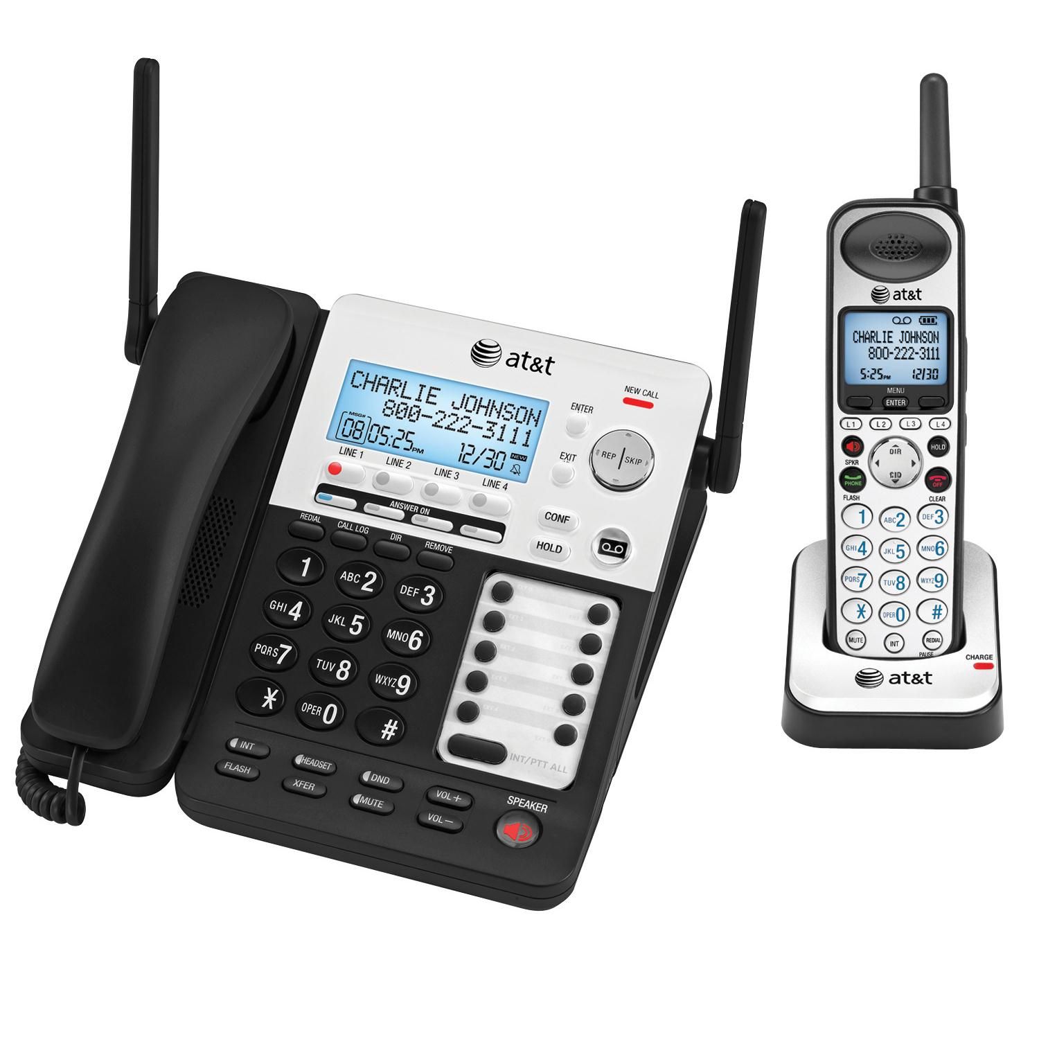 AT&T SynJ SB67138 4-line Corded/Cordless Phone System Refurbished - AT&T refurbished available on PCLiquidations