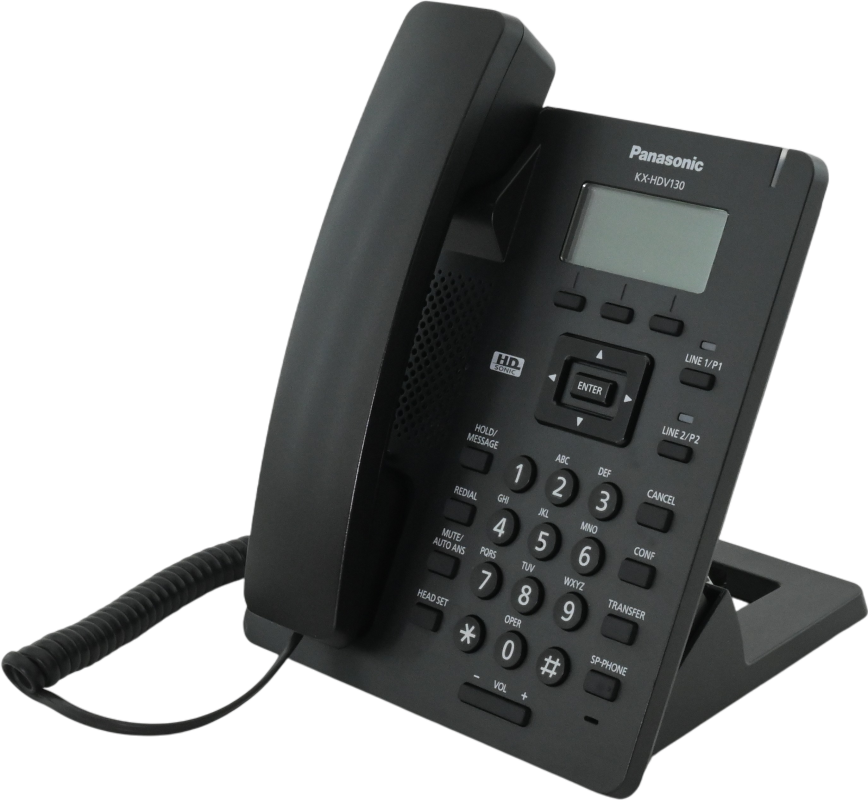 Panasonic KX-HDV130 16-Button Black SIP LCD Display Phone - Grade B Refurbished - Panasonic refurbished available on PCLiquidations