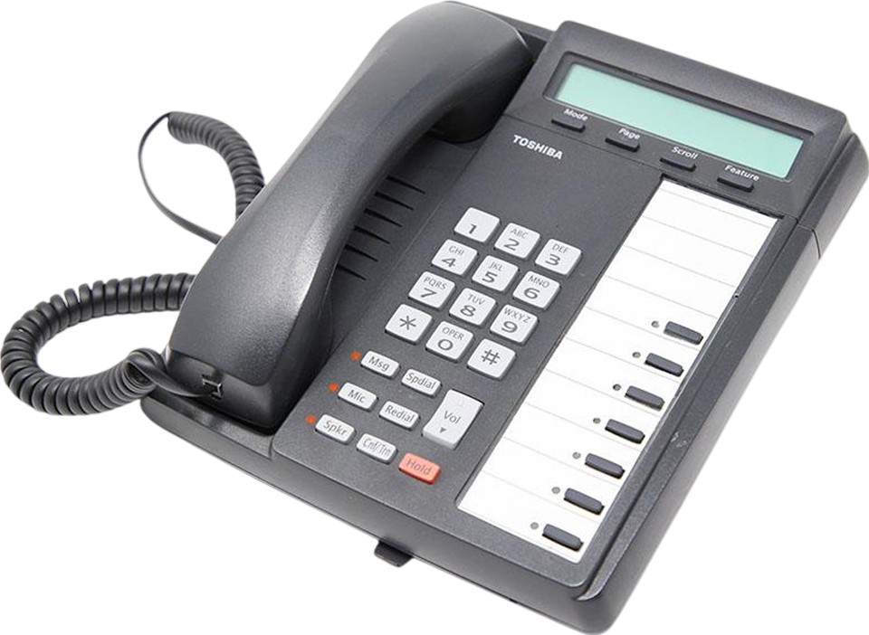 Toshiba Strata DKT3007-SD 7-Button Charcoal Digital Phone - Grade B Refurbished - Toshiba refurbished available on PCLiquidations