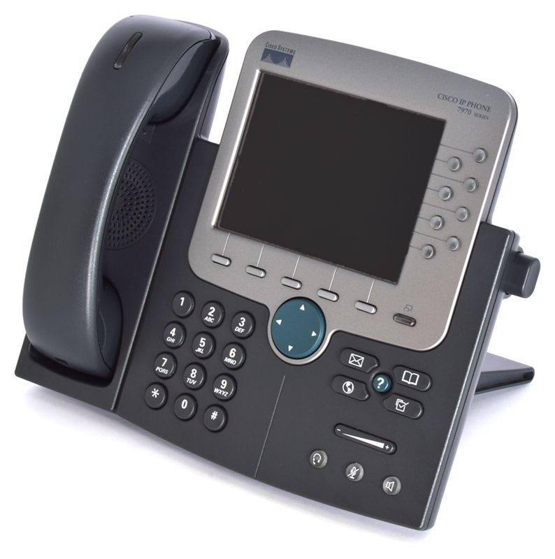 Cisco CP-7971G-GE Charcoal Gigabit IP Display Speakerphone - Grade B Refurbished - Cisco Systems Inc. refurbished available on PCLiquidations