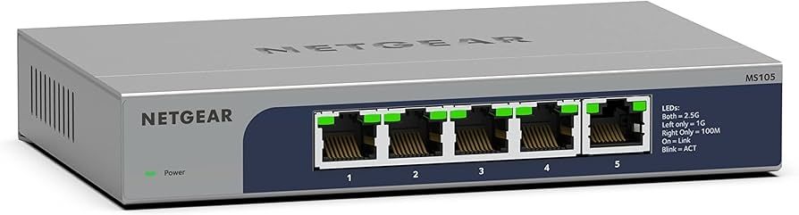 Netgear MS105 5-Port 2.5G Unmanaged Switch (5x 2.5G) Refurbished - Netgear refurbished available on PCLiquidations
