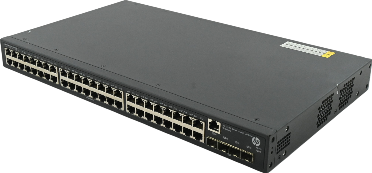 HP JG934A 5130-48G-4SFP+ 48-Port Gigabit Managed Switch - Refurbished Refurbished - Hewlett-Packard (ou HP en abrégé) refurbished available on PCLiquidations