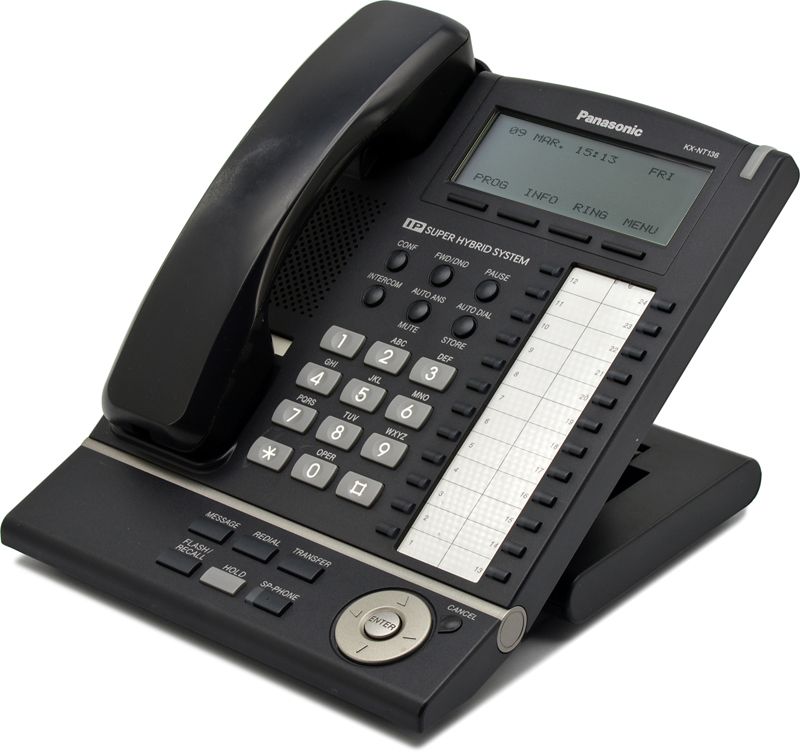 Panasonic KX-NT136-B Black IP Display Speakerphone - Grade A Refurbished - Panasonic refurbished available on PCLiquidations