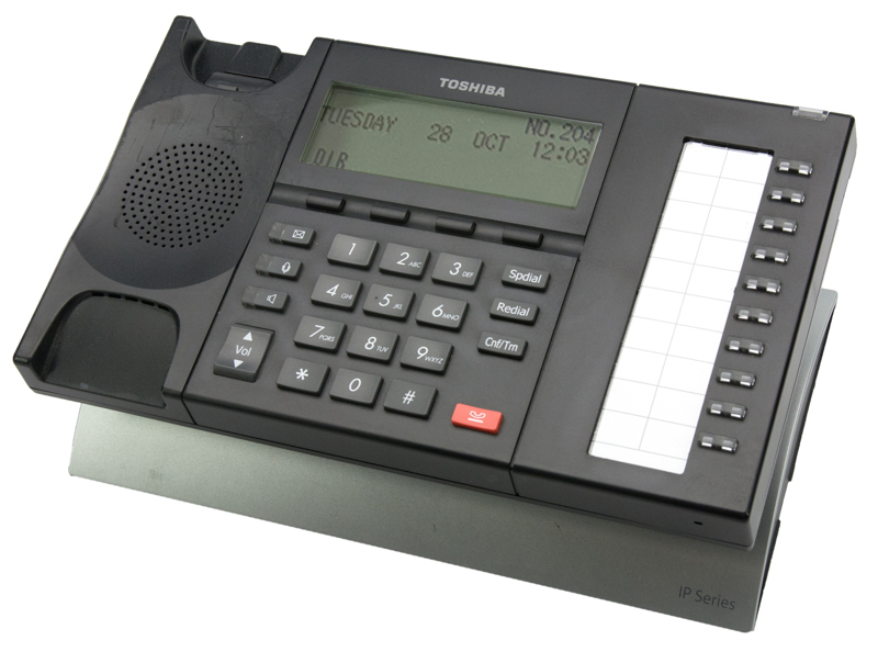 Toshiba Strata IP5622-SD 10-Button Black Speakerphone - Grade B Refurbished - Toshiba refurbished available on PCLiquidations