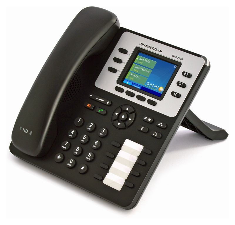 GrandStream GXP2130 3-Line Color Gigabit IP Phone Refurbished - Grandstream refurbished available on PCLiquidations