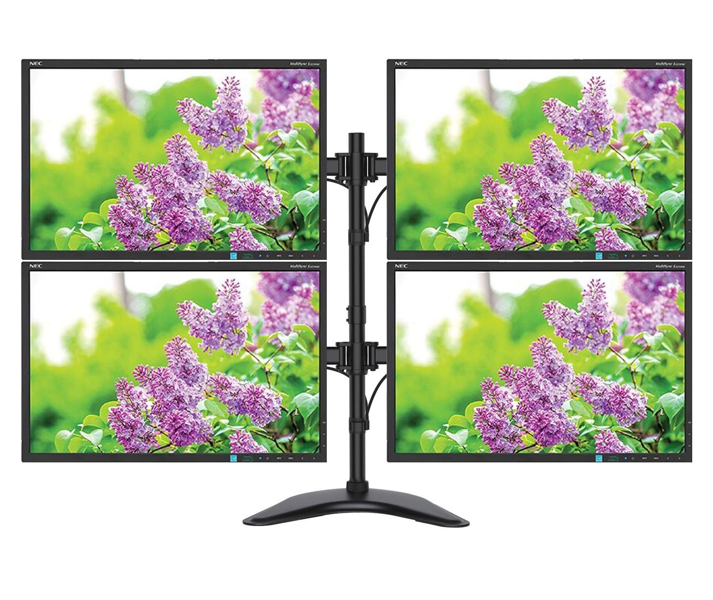 NEC AccuSync AS224WMi 22"" LCD Quad Monitor Setup - Grade A Refurbished - NEC (Nippon Electric Company) refurbished available on PCLiquidations