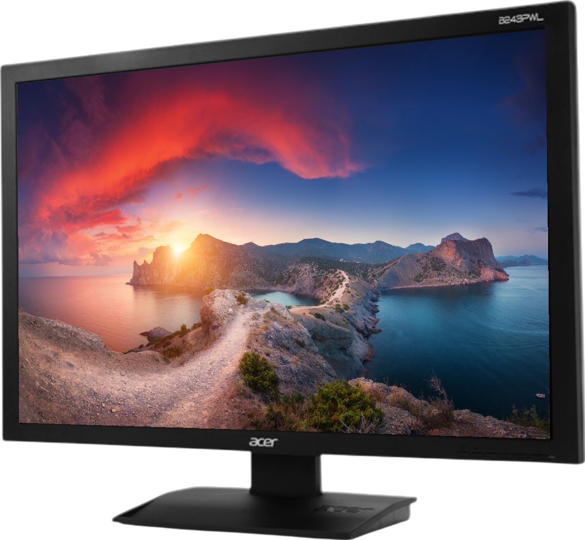 Acer B243PWL 24"" LED LCD Monitor - Grade C Refurbished - Acer refurbished available on PCLiquidations