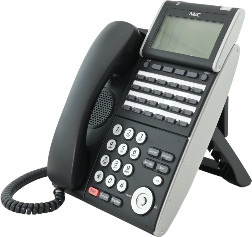 NEC ITL-24DG-3 24-Button Black Gigabit IP Display Phone - Grade A Refurbished - NEC (Nippon Electric Company) refurbished available on PCLiquidations