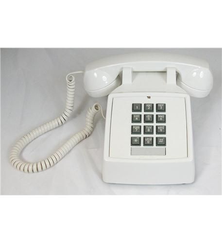 Cortelco 2500 Basic White Desk Phone w/ Volume Control - New Refurbished - Cortelco refurbished available on PCLiquidations