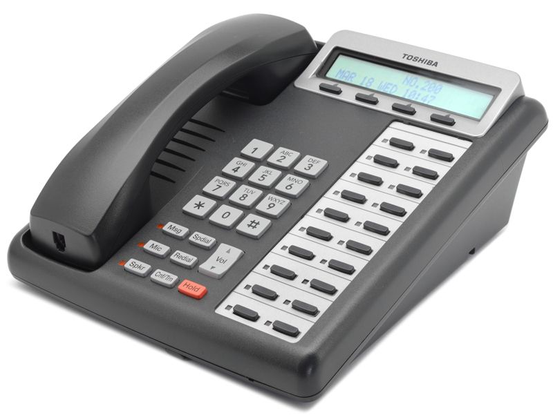 Toshiba Strata DKT3220-SD 20-Button Charcoal Display Speakerphone - Grade B Refurbished - Toshiba refurbished available on PCLiquidations