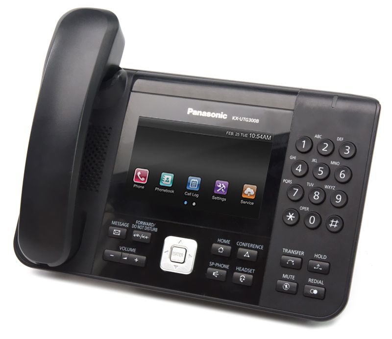 Panasonic KX-UTG300B Black Gigabit IP Touchscreen Display Speakerphone -  Grade A Refurbished - Panasonic refurbished available on PCLiquidations