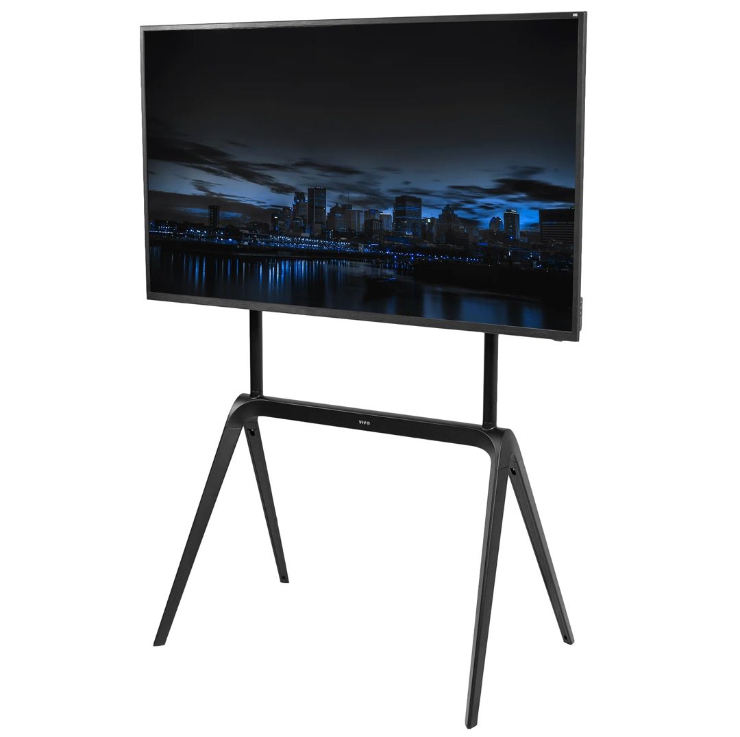 VIVO Black Steel Easel Studio TV Stand Refurbished -  refurbished available on PCLiquidations