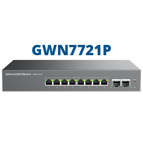 Grandstream GWN7721P 8-Port Managed Gigabit PoE+ Switch Refurbished - Grandstream refurbished available on PCLiquidations