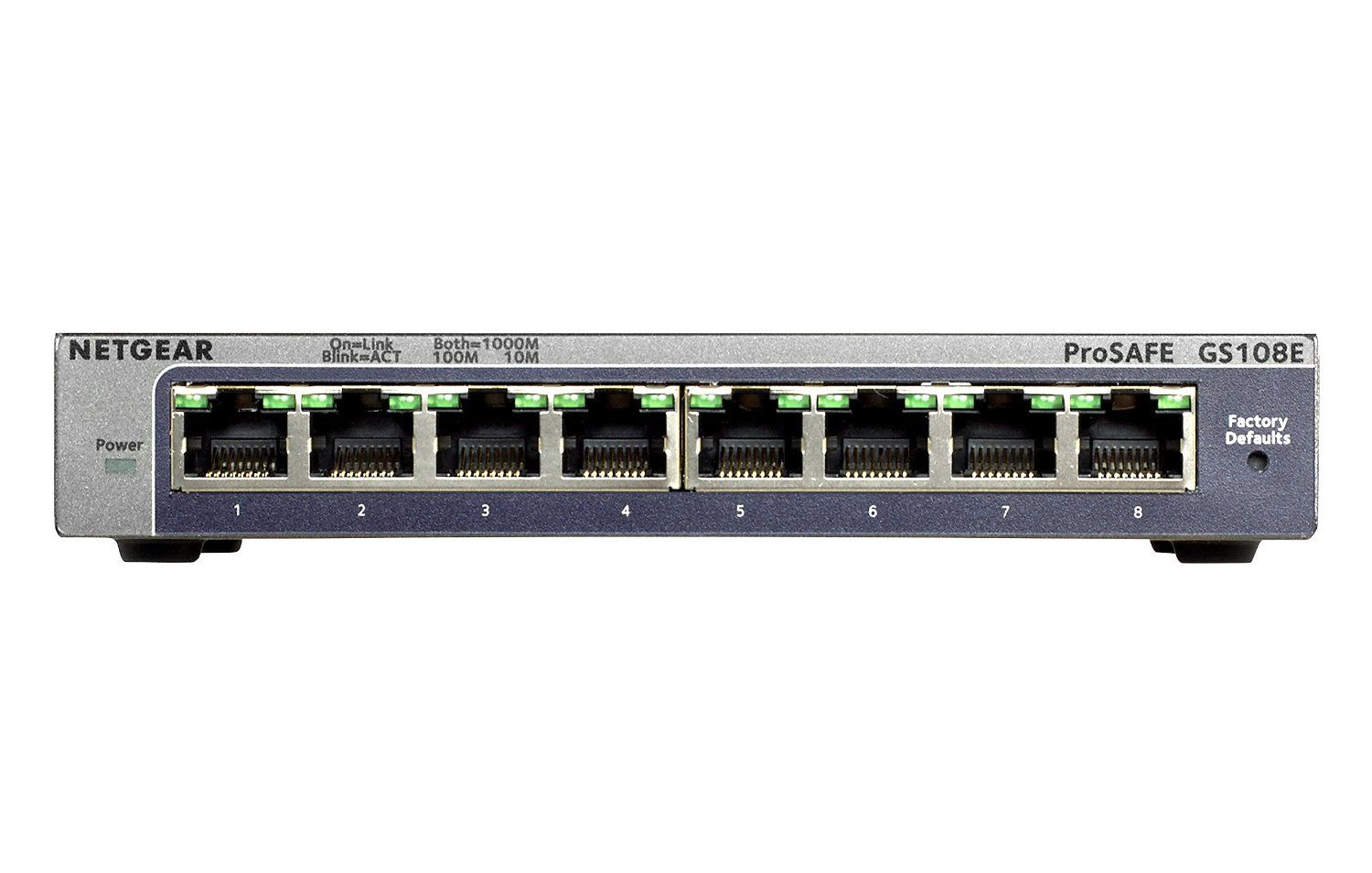 Netgear ProSafe GS108E 8-Port 10/100/1000 Switch Refurbished - Netgear refurbished available on PCLiquidations