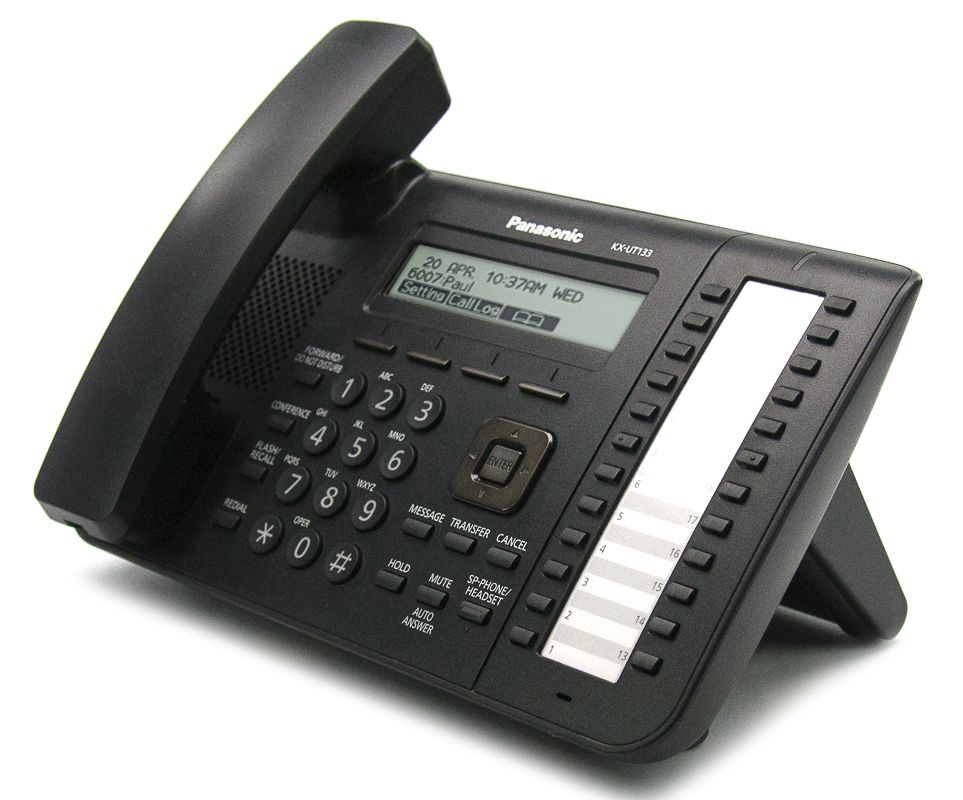 Buy Panasonic KX-UT133-B Standard SIP Phone - Grade A Refurbished - $36.95 Panasonic KX-UT133-B Standard SIP Phone - Grade A Refurbished - Panasonic refurbished available on PCLiquidations