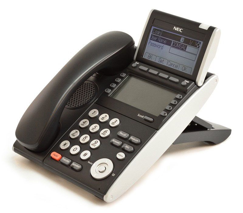 NEC Univerge DT300 DTL-8LD-1 Black 8-Button Desi-less Display Phone (680010) Refurbished - NEC (Nippon Electric Company) refurbished available on PCLiquidations