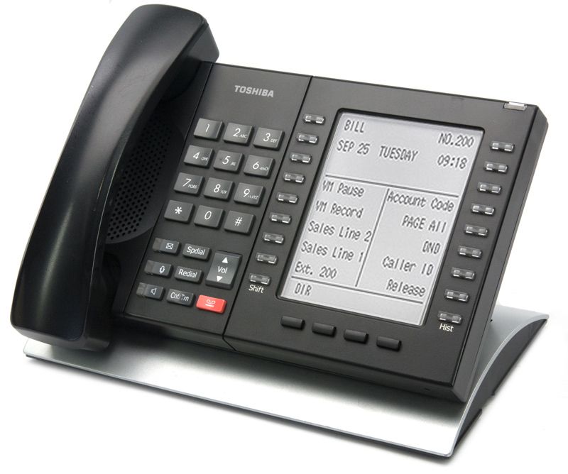 Toshiba Strata DP5130-SDL Black Backlit Large Display Speakerphone - Grade B Refurbished - Toshiba refurbished available on PCLiquidations