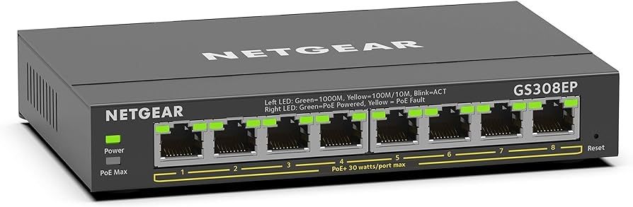 Buy Netgear GS308EP 8-Port Gigabit PoE+ Managed Switch Refurbished - $113.04 Netgear GS308EP 8-Port Gigabit PoE+ Managed Switch Refurbished - Netgear refurbished available on PCLiquidations