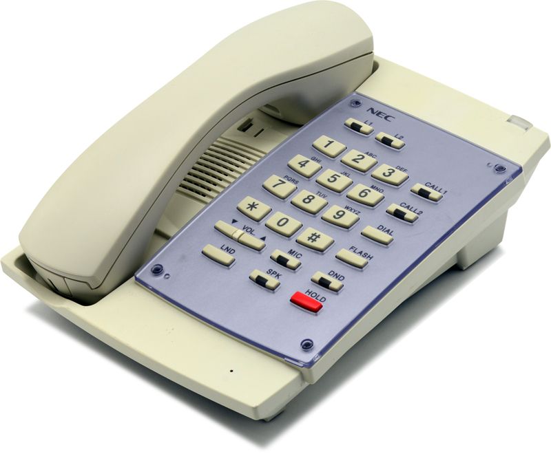 NEC Aspire 2-Button Hands Free Phone White (IP1NA-DSLT) Refurbished - NEC (Nippon Electric Company) refurbished available on PCLiquidations