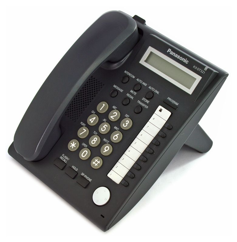 Panasonic KX-DT321-B Charcoal Digital Display Speakerphone - Grade B Refurbished - Panasonic refurbished available on PCLiquidations