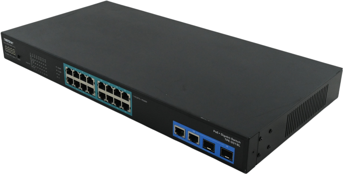 TRENDnet TPE-3018L 18-Port Gigabit NVR PoE+ Switch - Refurbished Refurbished -  refurbished available on PCLiquidations