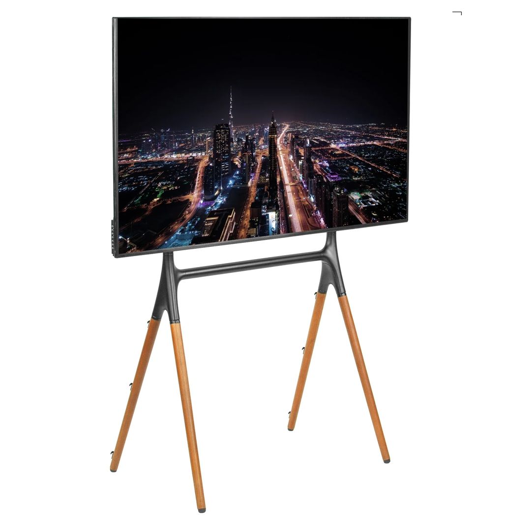 VIVO Easel Stand for 49    to 70    TVs - Dark Walnut Refurbished -  refurbished available on PCLiquidations