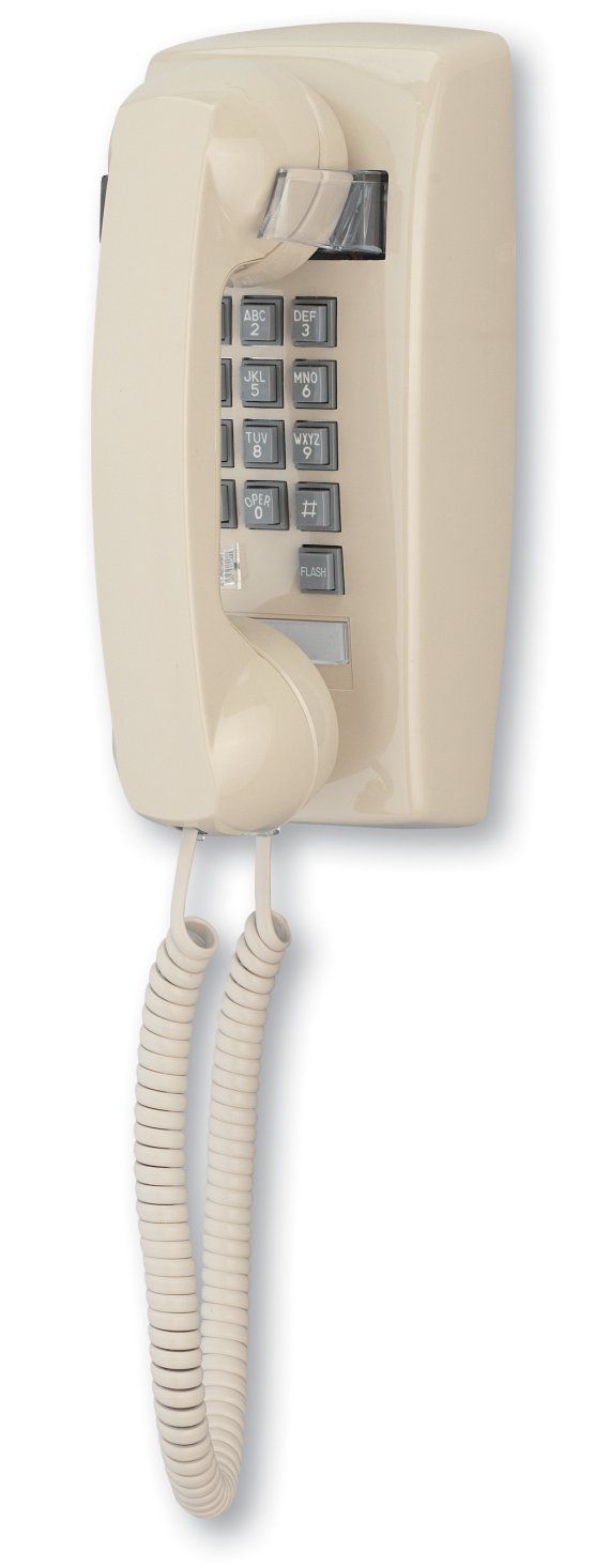 Cortelco 2554 Ash Wall Phone w/ Flash/Message Light - New Refurbished - Cortelco refurbished available on PCLiquidations