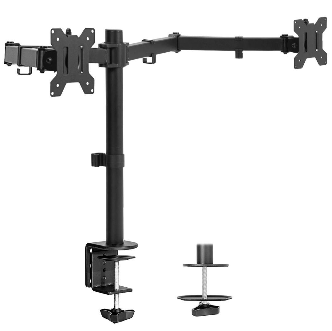 VIVO Dual Monitor Desk Mount Adjustable Stand - Black Refurbished -  refurbished available on PCLiquidations