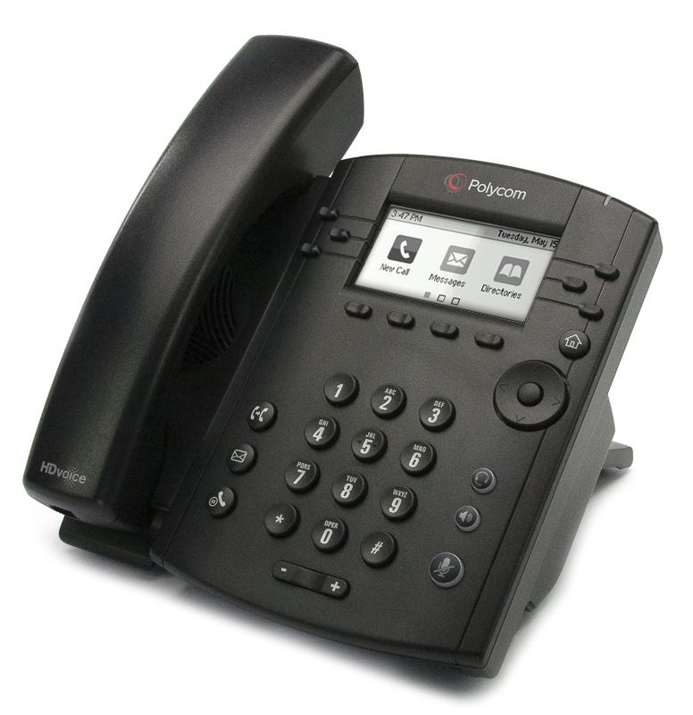 Polycom VVX 301 6-Line IP Phone PoE (2200-48300-025) - Grade A Refurbished - Polycom refurbished available on PCLiquidations