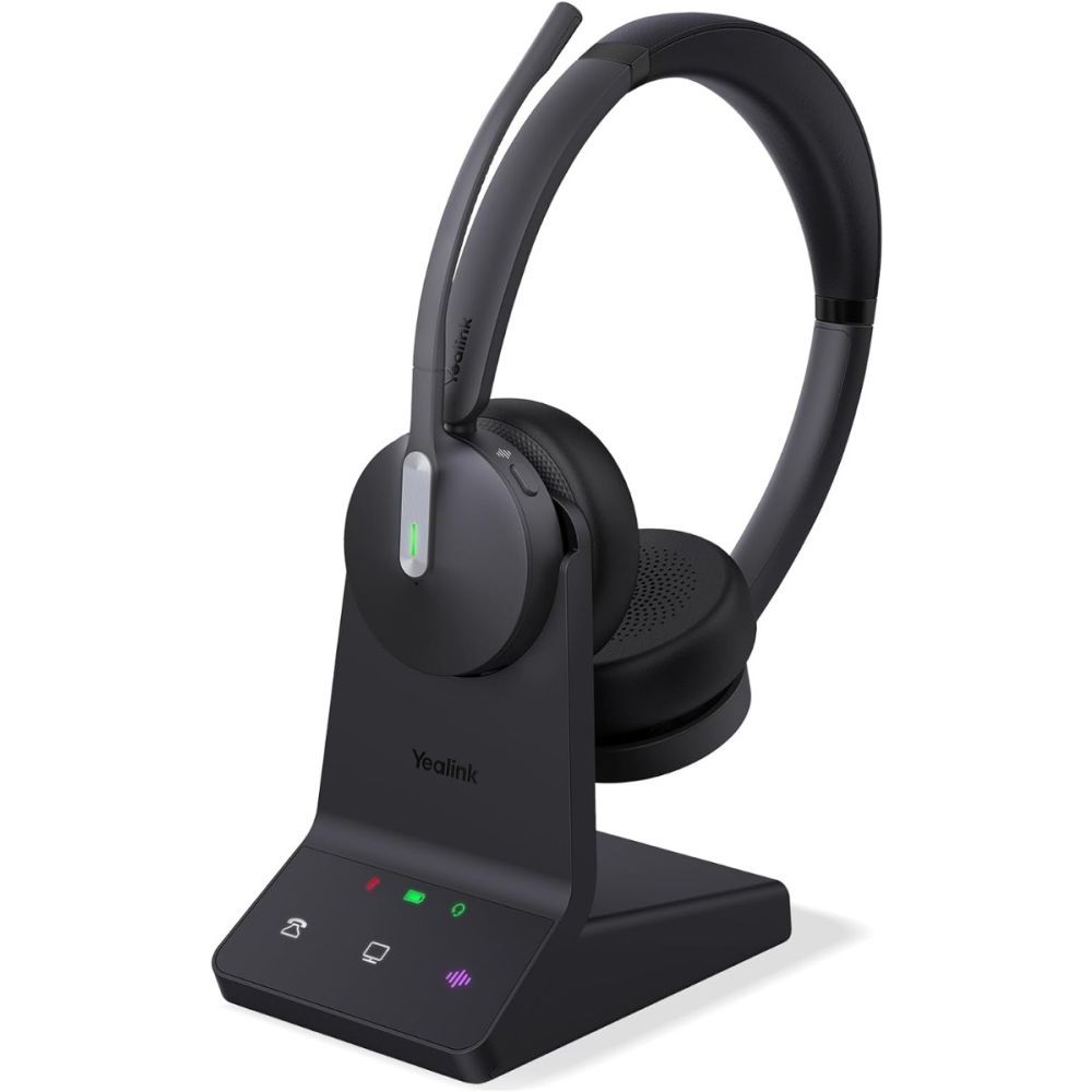 Yealink WH64 Dual-Ear DECT & BT Wireless Headset - UC Refurbished - Yealink refurbished available on PCLiquidations