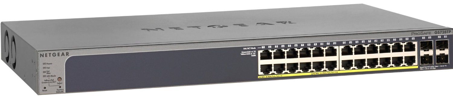 Netgear GS728TPv2 Smart Managed Pro 24-Port Gigabit Switch PoE Refurbished - Netgear refurbished available on PCLiquidations