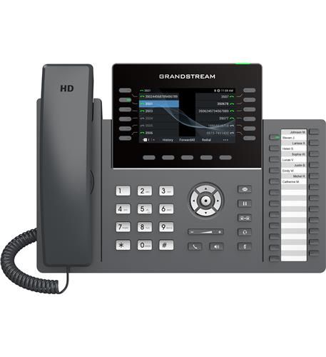 Grandstream GRP2636 12-Line Black Gigabit IP Color Display Phone Refurbished - Grandstream refurbished available on PCLiquidations