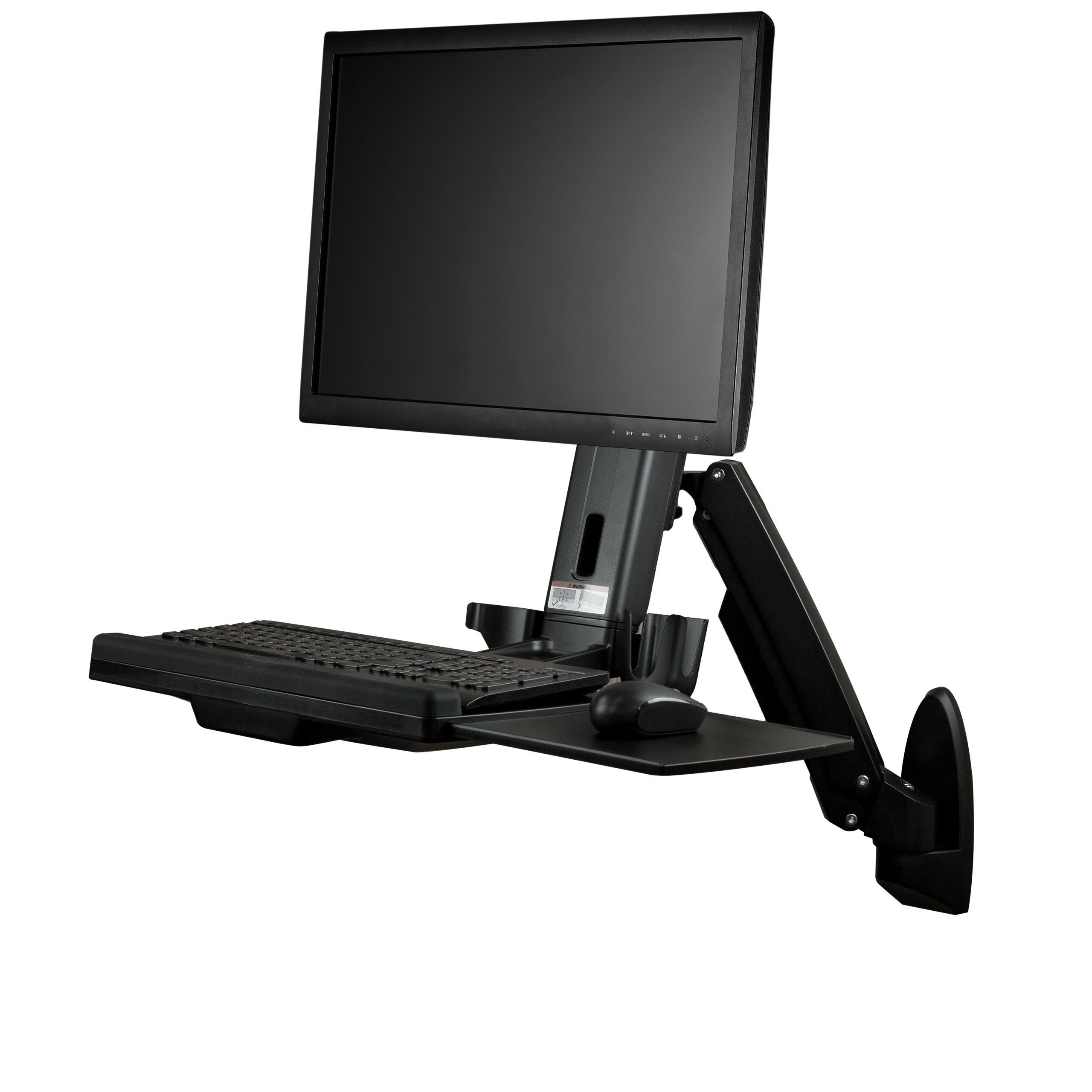 StarTech Wall Mounted Sit Stand Desk - For Single Monitor up to 24in Refurbished - StarTech.com (standardized as per the brand's official website refurbished available on PCLiquidations