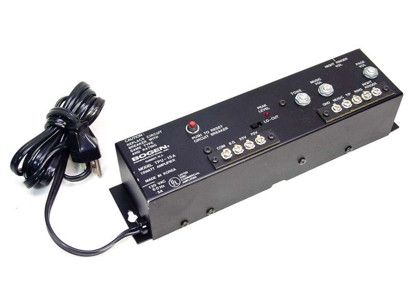 Bogen TPU15A 15-Watt Paging Amplifier Refurbished -  refurbished available on PCLiquidations