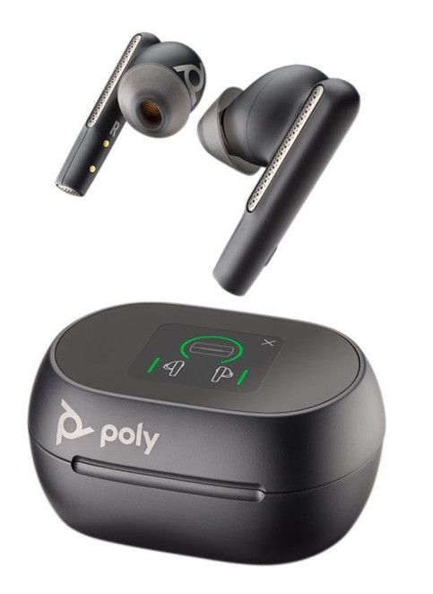 Poly Voyager Free 60+ Microsoft Teams Carbon Black Wireless Earbuds w/ Touchscreen Charging Case - USB-C Refurbished - N/A (Il existe plusieurs marques avec le nom "Poly", il refurbished available on PCLiquidations