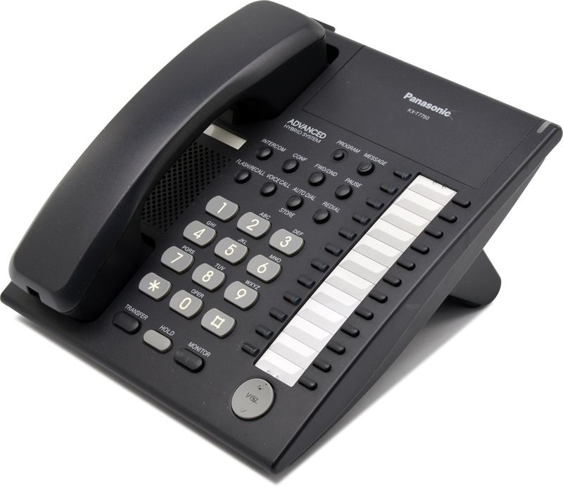 Panasonic KX-T7750 Black 24 Button Intercom Phone Refurbished - Panasonic refurbished available on PCLiquidations