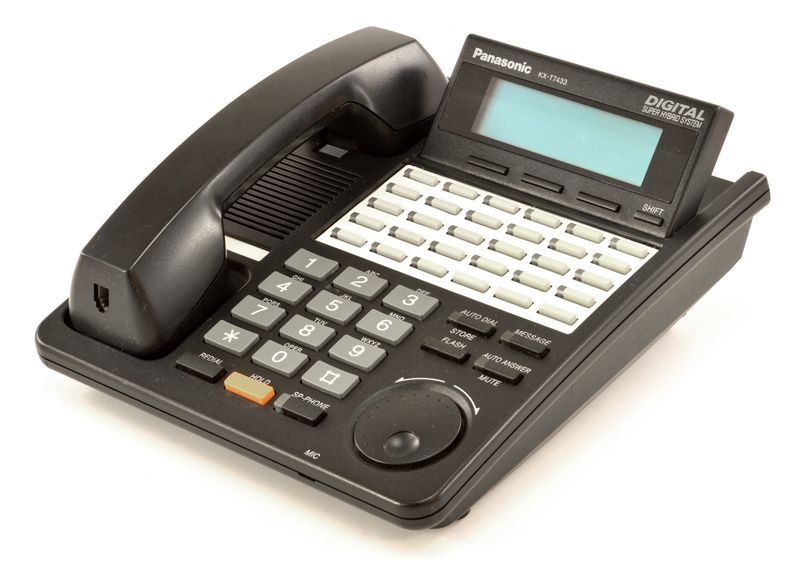 Panasonic KX-T7433 Black Display Phone - Grade A Refurbished - Panasonic refurbished available on PCLiquidations