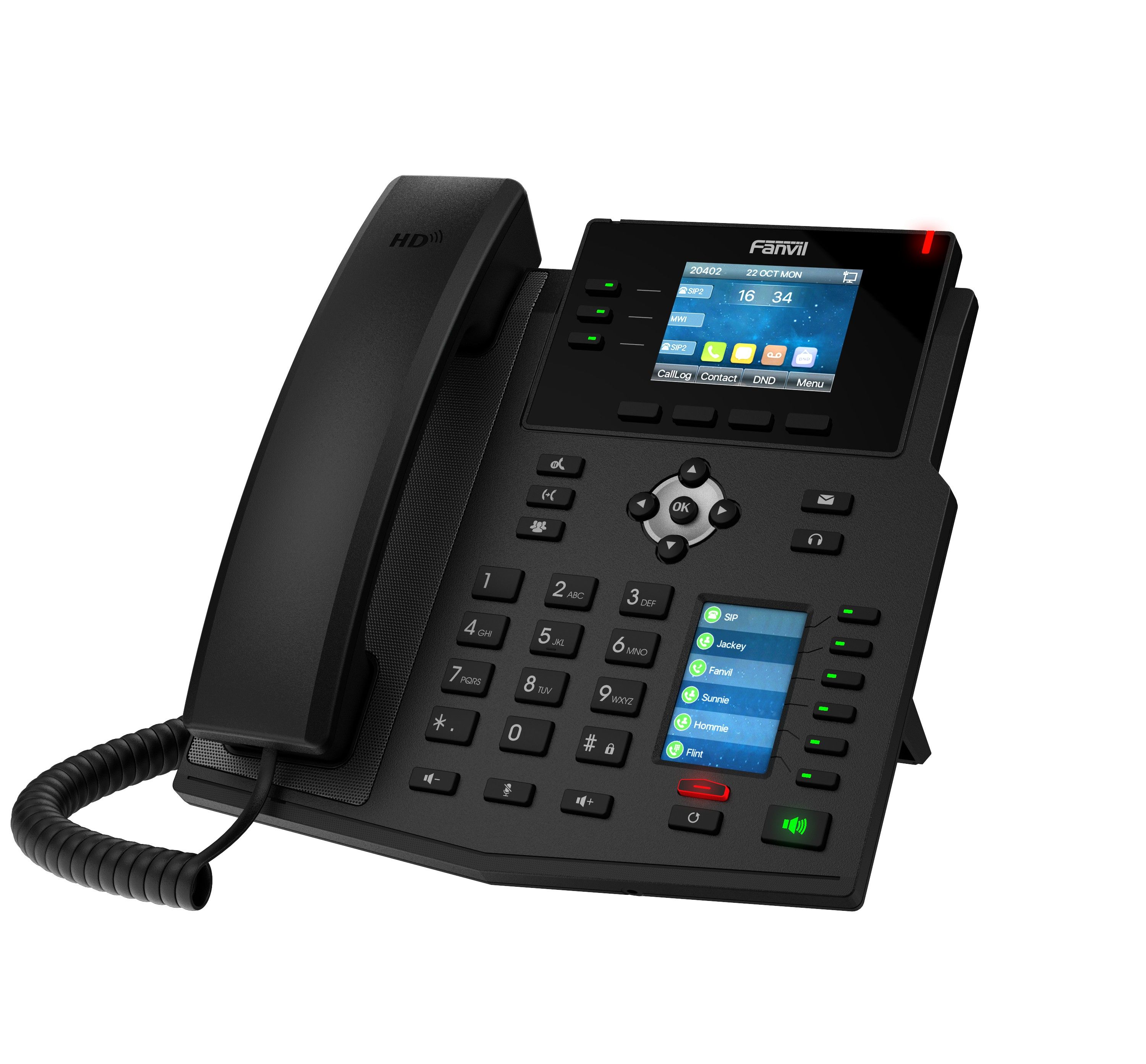Fanvil X4U-V2 12-Line Mid-Level Gigabit Color Display SIP Phone Refurbished - Fanvil refurbished available on PCLiquidations