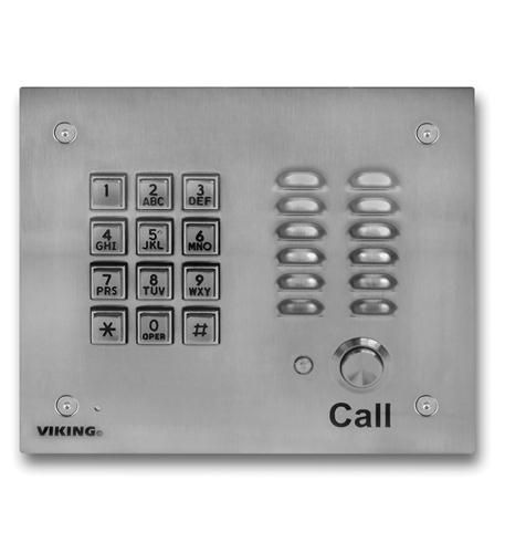 Viking Electronics K-1700-3 Stainless Handsfree Phone with Key Pad Refurbished -  refurbished available on PCLiquidations