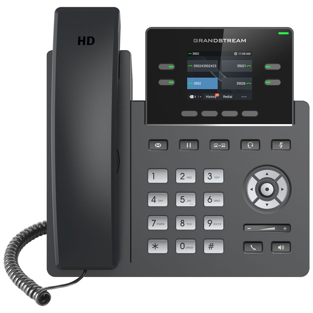Grandstream GRP2612P IP Display Speakerphone - PoE Refurbished - Grandstream refurbished available on PCLiquidations