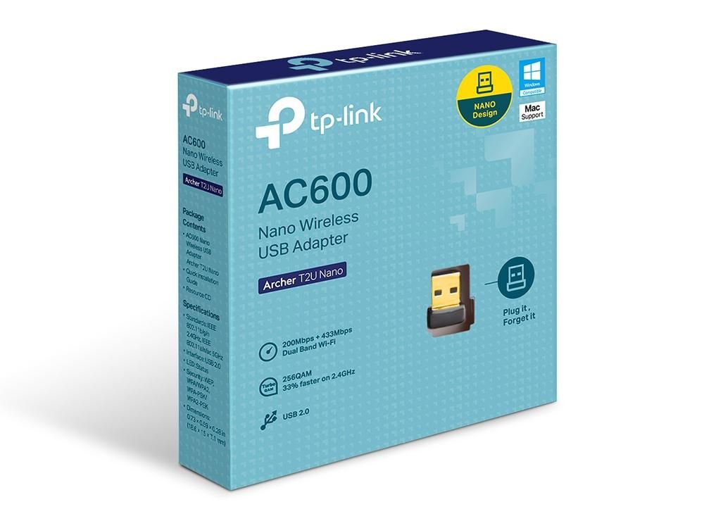 TP-LINK AC600 2.4 GHz 5 GHz Nano Wireless USB Adapter Refurbished - TP-Link refurbished available on PCLiquidations