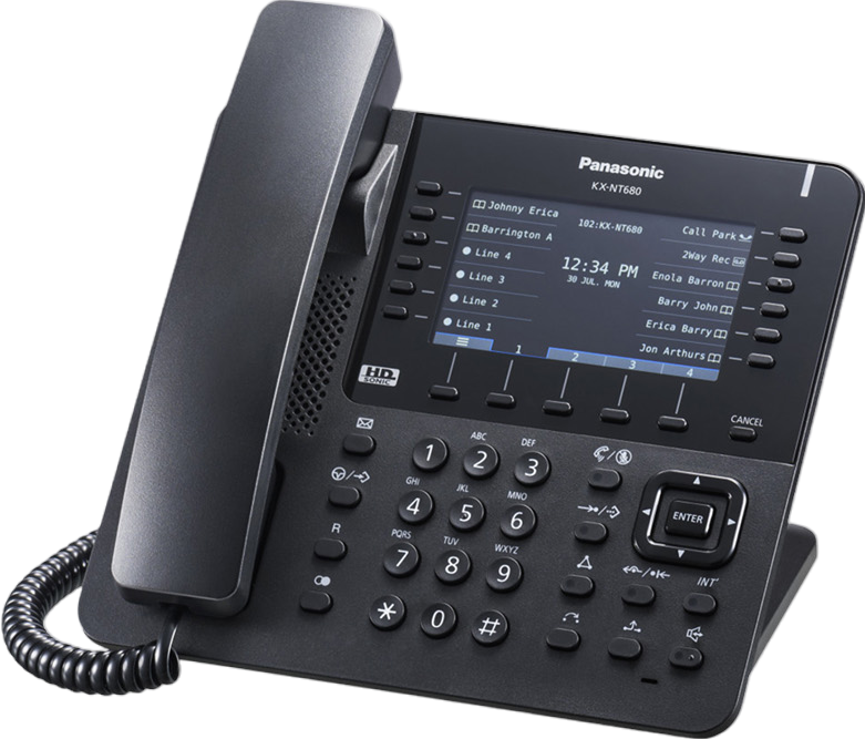 Panasonic KX-NT680-B IP Color Display Speakerphone - Black - Grade A Refurbished - Panasonic refurbished available on PCLiquidations