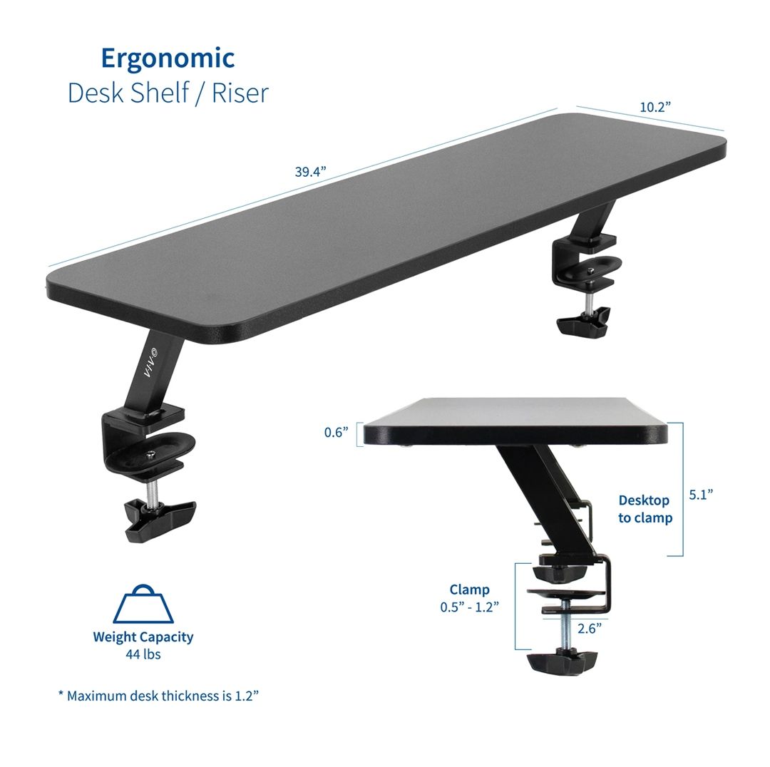 VIVO Clamp-on Monitor Riser Shelf Refurbished -  refurbished available on PCLiquidations